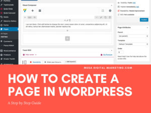 Creating A WordPress Page