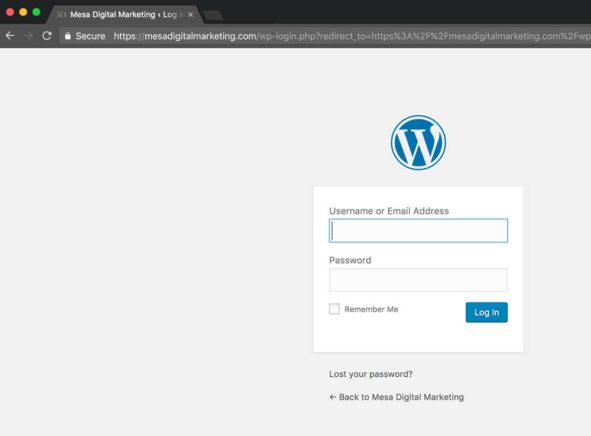 WordPress Admin Login