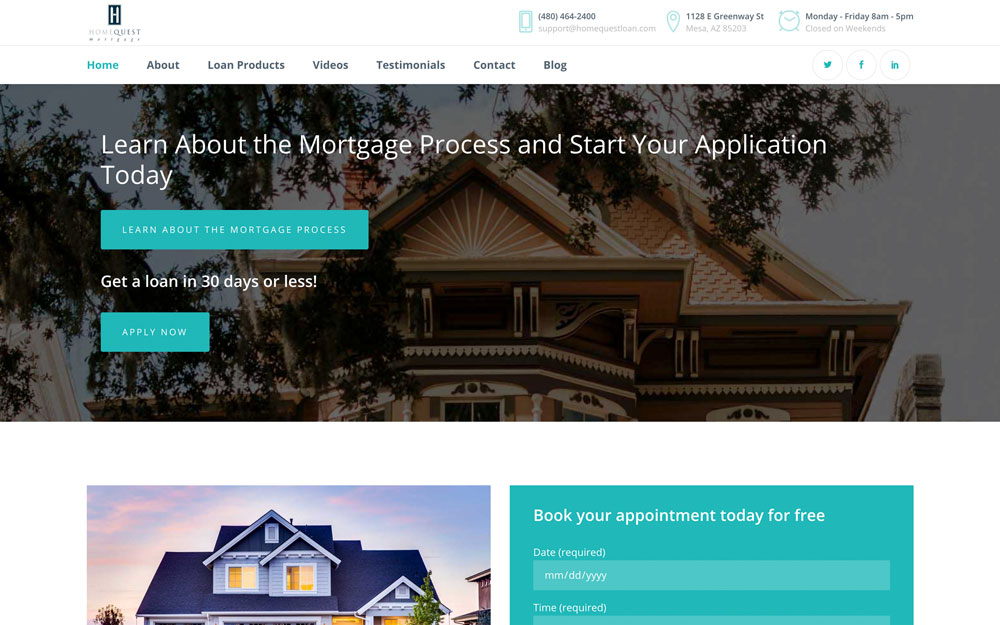 HomeQuest Loan Website