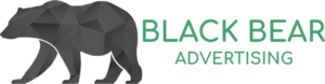 black bear advertising logo wide